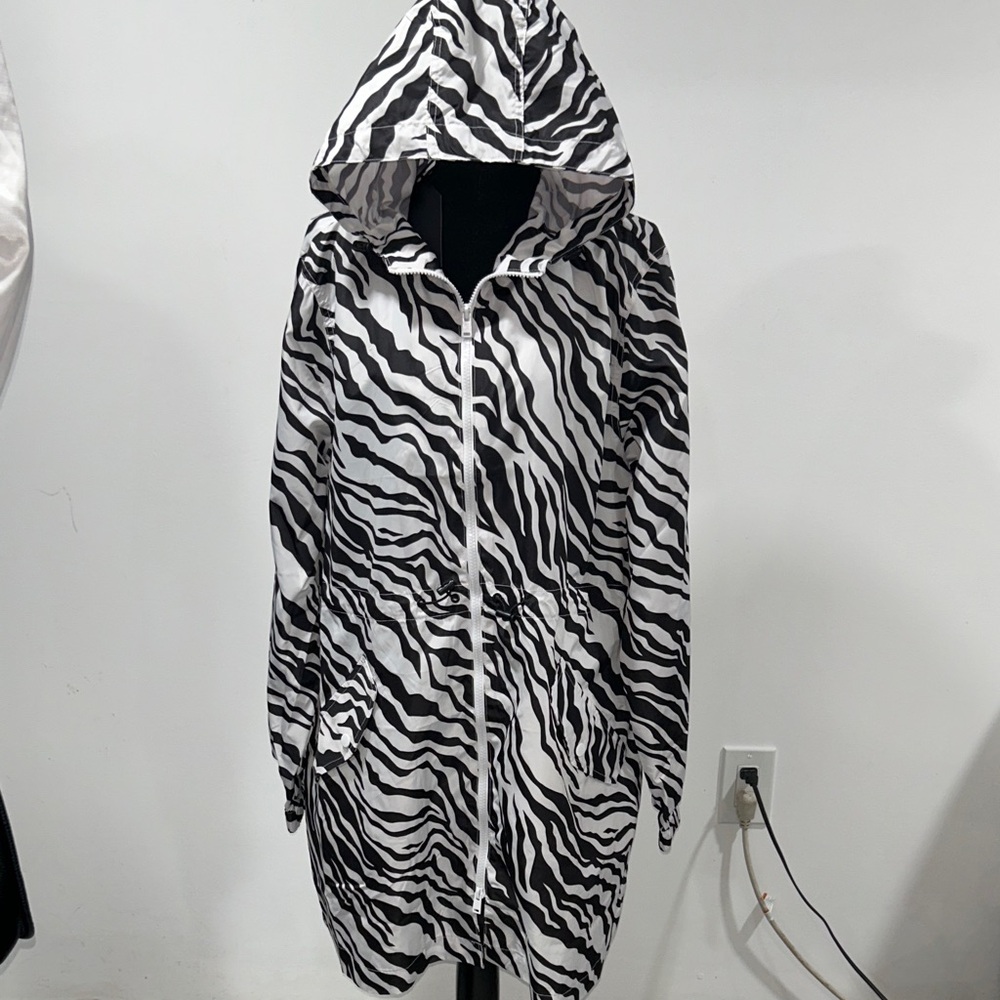 Brave Soul Black and White Zebra Print Utility Jacket. (1013)
